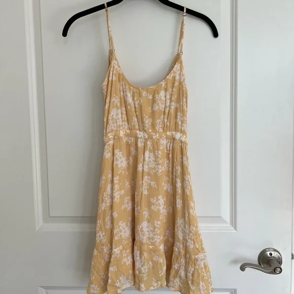 Abercrombie Yellow Mini Floral Dress - Picture 3 of 7